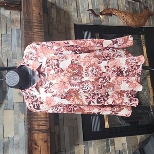 ANN TAYLOR FACTORY FLORAL BLOUSE